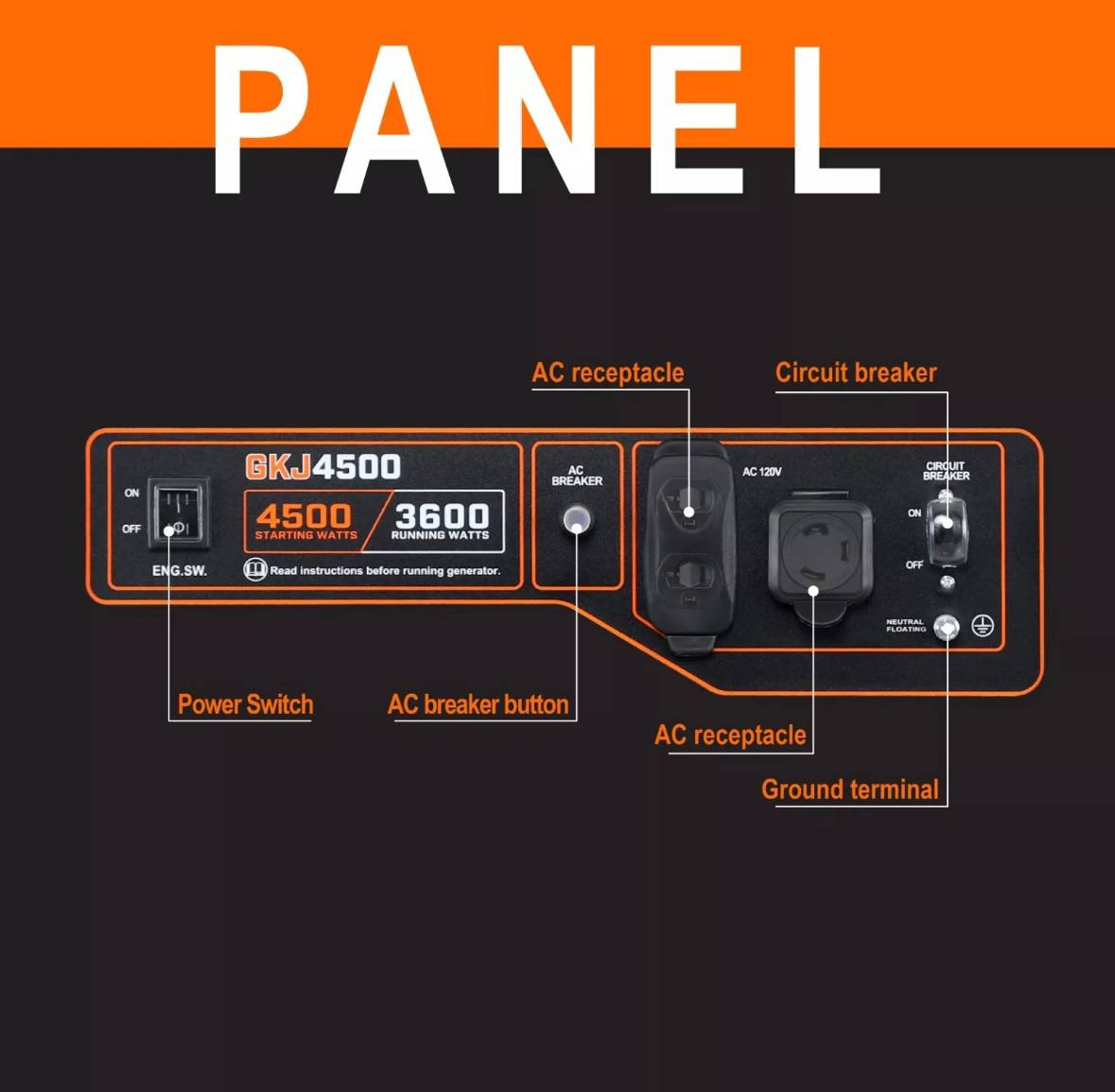 GENKINS 4500W - Generador Eléctrico a Gasolina