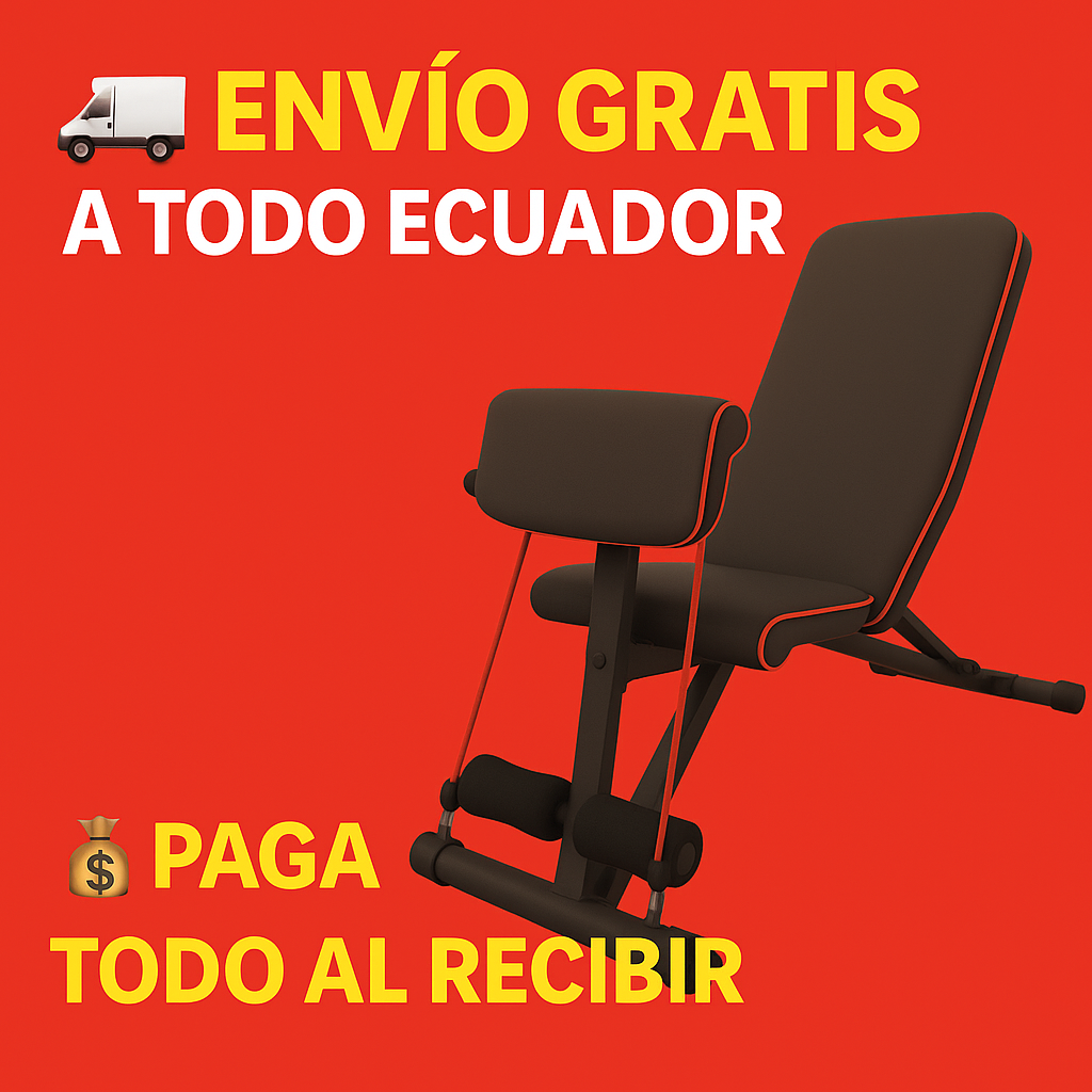 Banco Multifuncional Gym 7 Posiciones + Bandas | Envío GRATIS