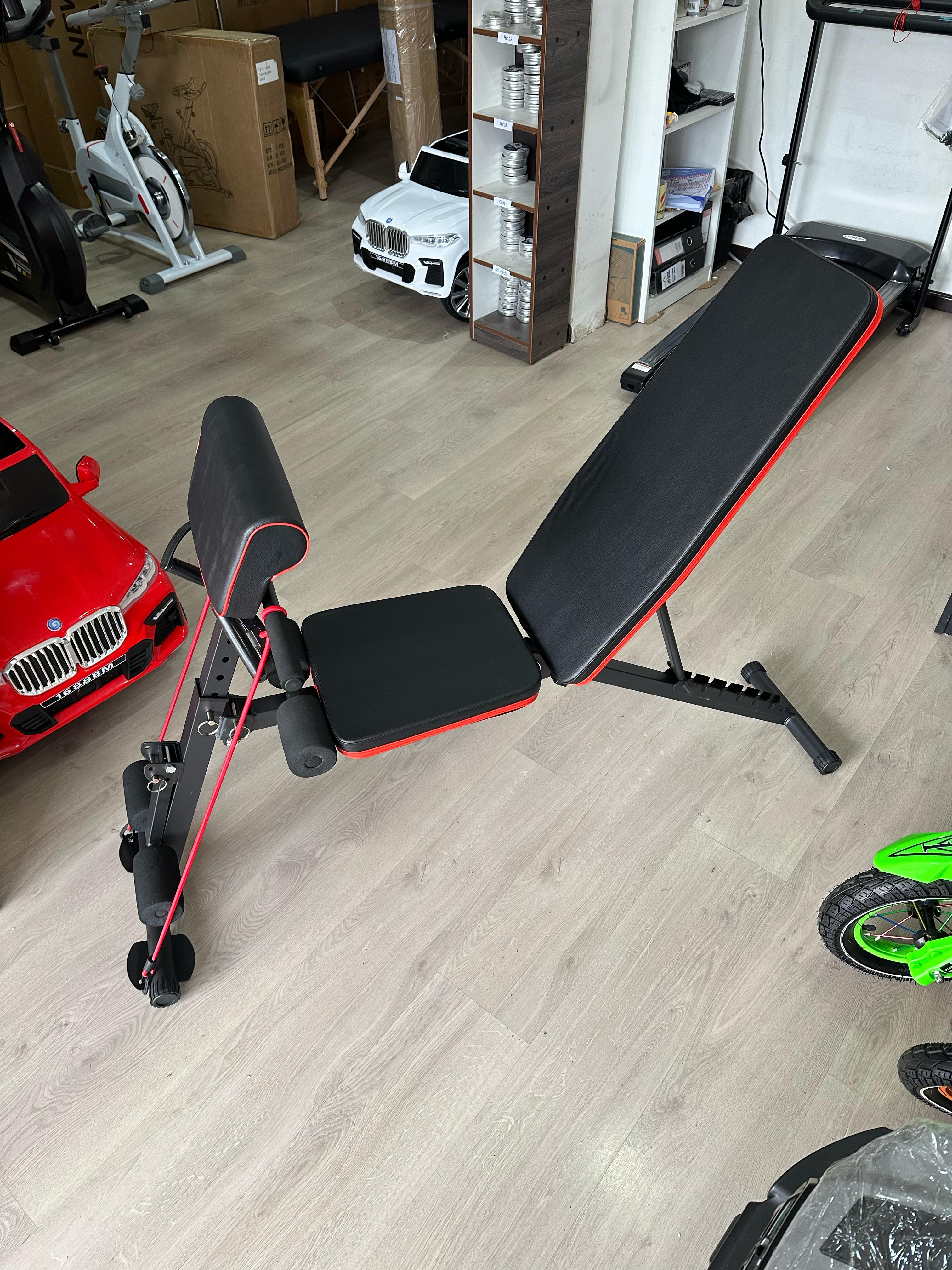 Banco Multifuncional Gym 7 Posiciones + Bandas | Envío GRATIS