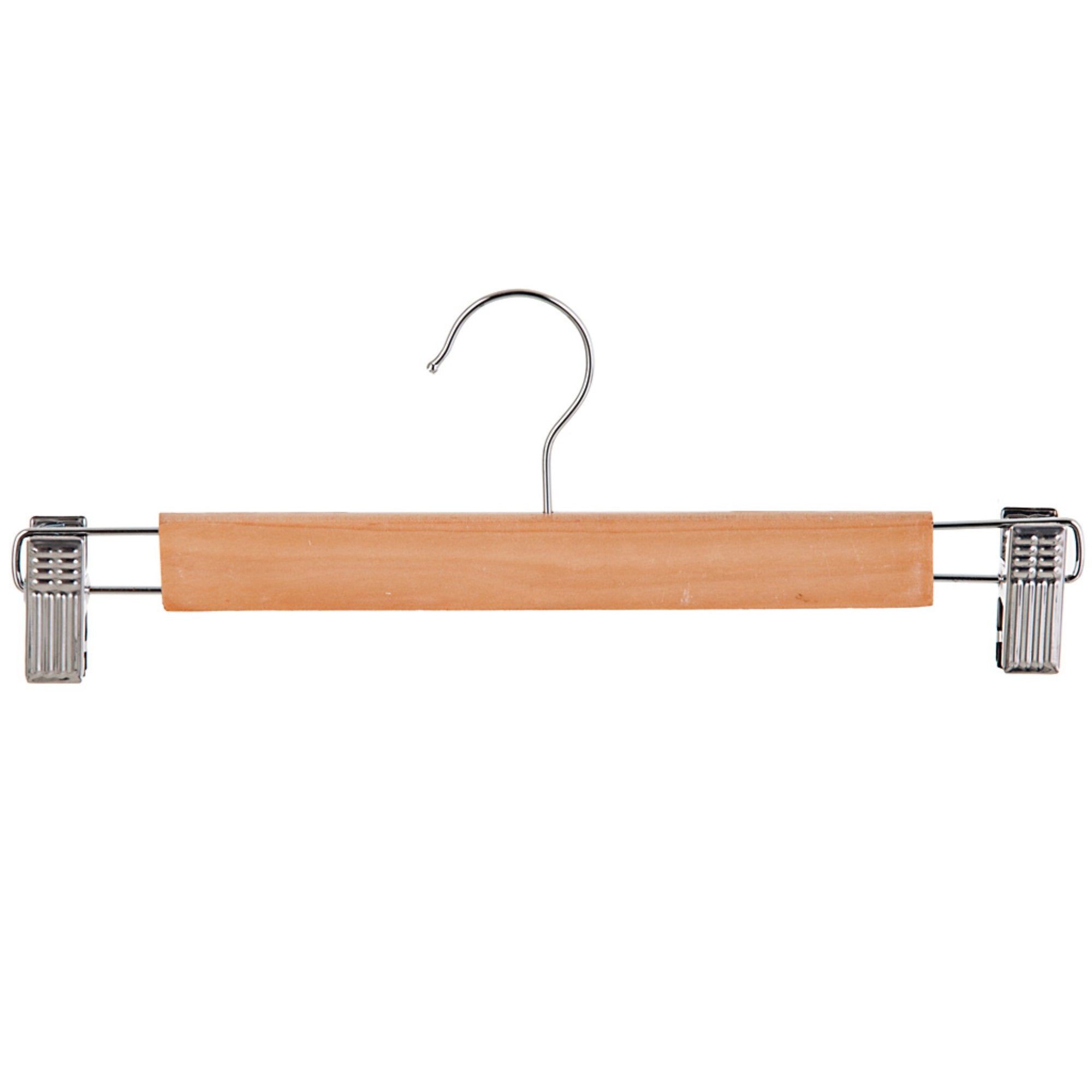 Armadores de Madera con Pinzas Metálicas – Para Pantalones y Faldas (Docena)