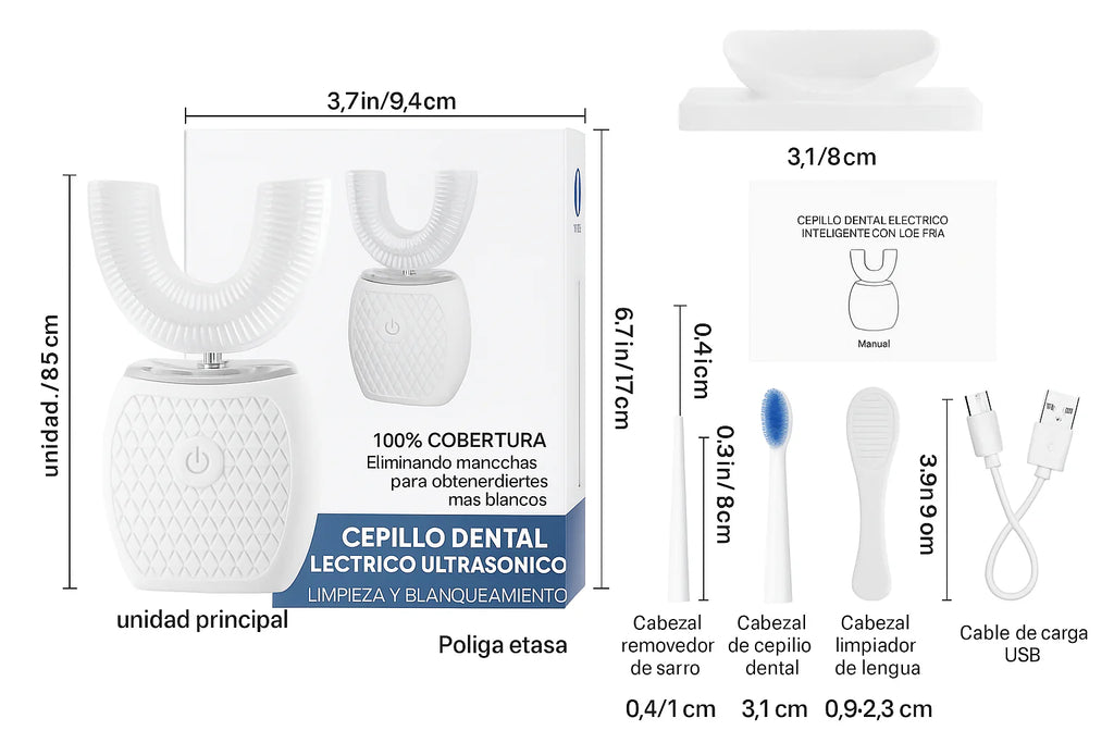 SONIDENT™ || CEPILLO DE DIENTES ELÉCTRICO 360° ULTRASÓNICO