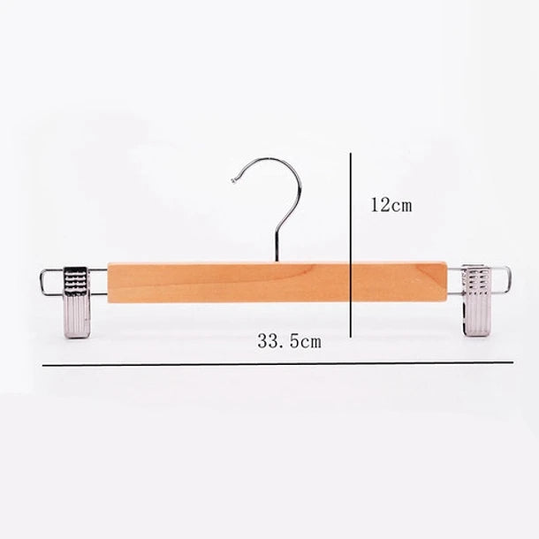 Armadores de Madera con Pinzas Metálicas – Para Pantalones y Faldas (Docena)