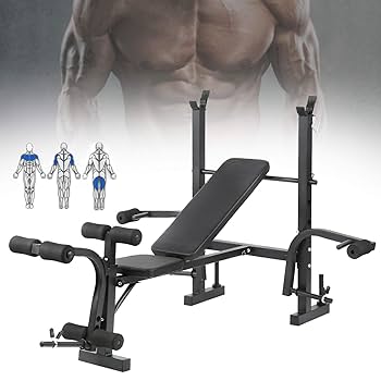 Banco Multifuncional para Ejercicios en Casa con Rack – Gym Completo para Pecho, Piernas y Más
