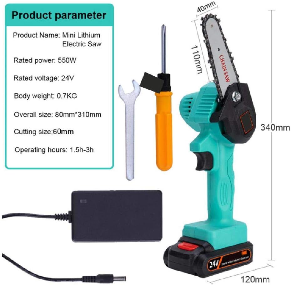 🪚 Mini Motosierra Eléctrica Recargable 24V | Portátil, Potente y Liviana