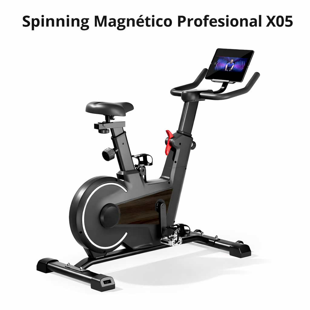Bicicleta de Spinning Magnética Profesional X05 | Soporta hasta 200 KG