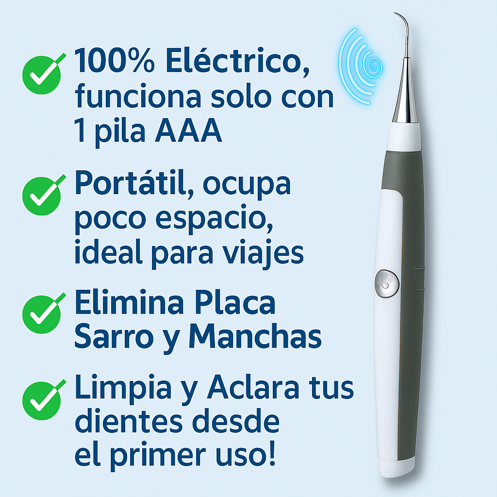 Removedor de Sarro Dental Sónico | Limpieza Profunda en Casa 🦷✨