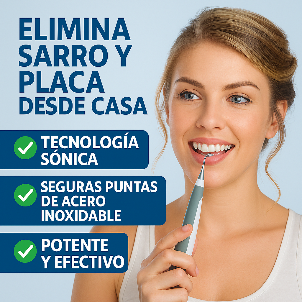 Removedor de Sarro Dental Sónico | Limpieza Profunda en Casa 🦷✨