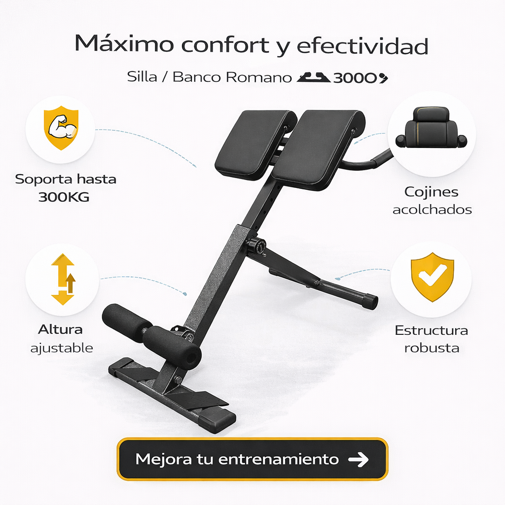 Silla / Banco Romano Profesional | Soporta 300KG | Envío GRATIS