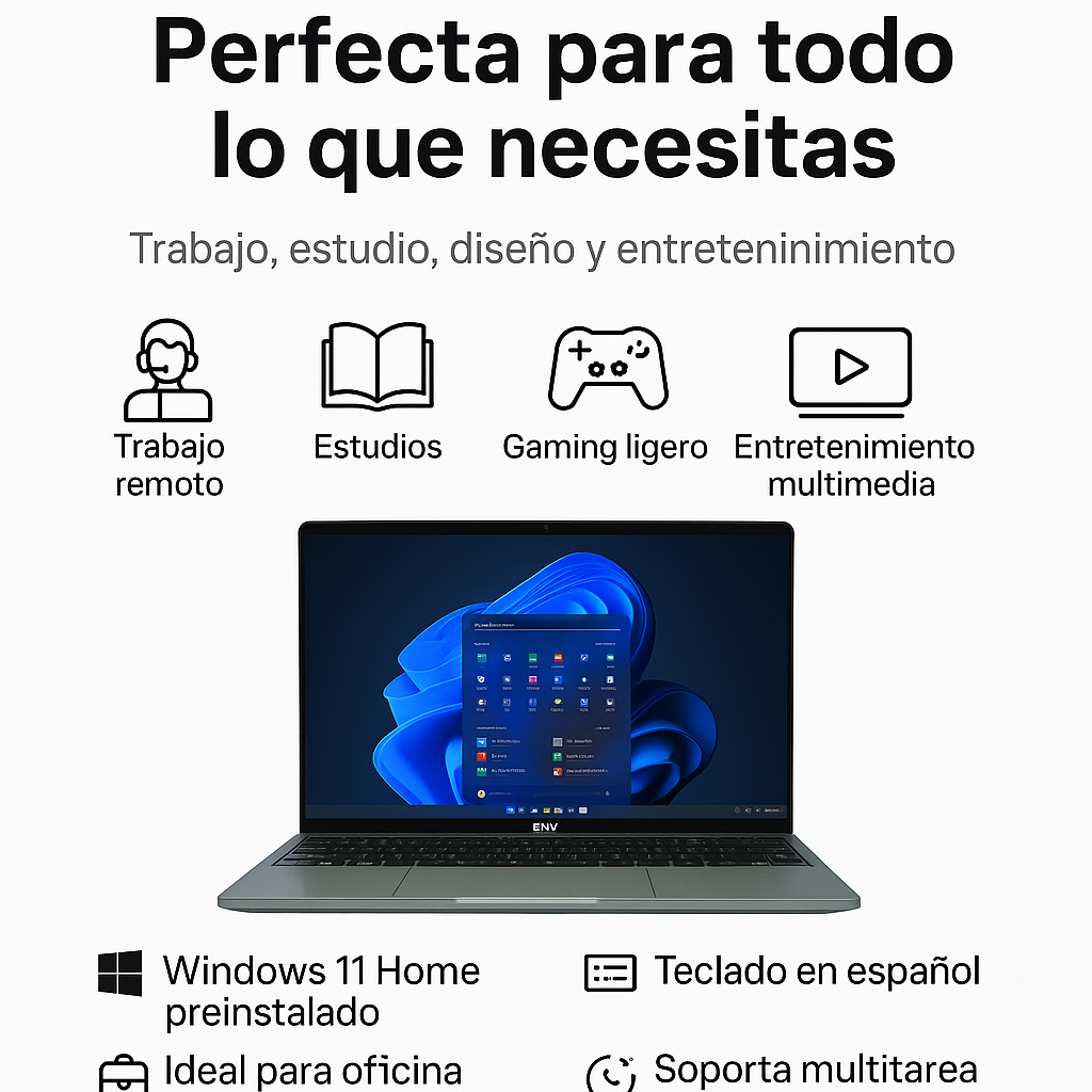 Laptop Ryzen 5-3500U | 16GB RAM + 512GB SSD | Envío GRATIS