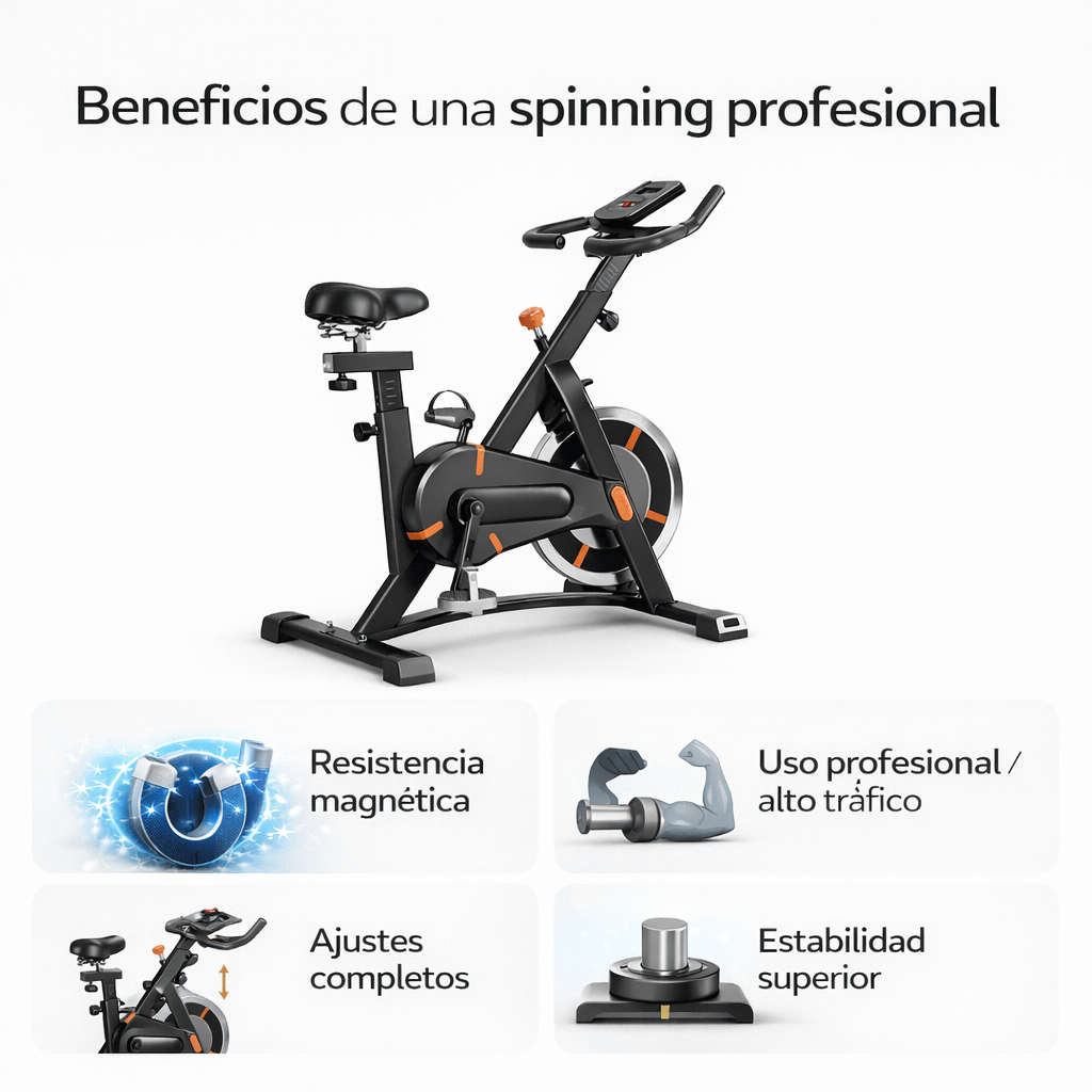 Bicicleta Spinning Profesional 150KG | Uso GYM | Envío GRATIS