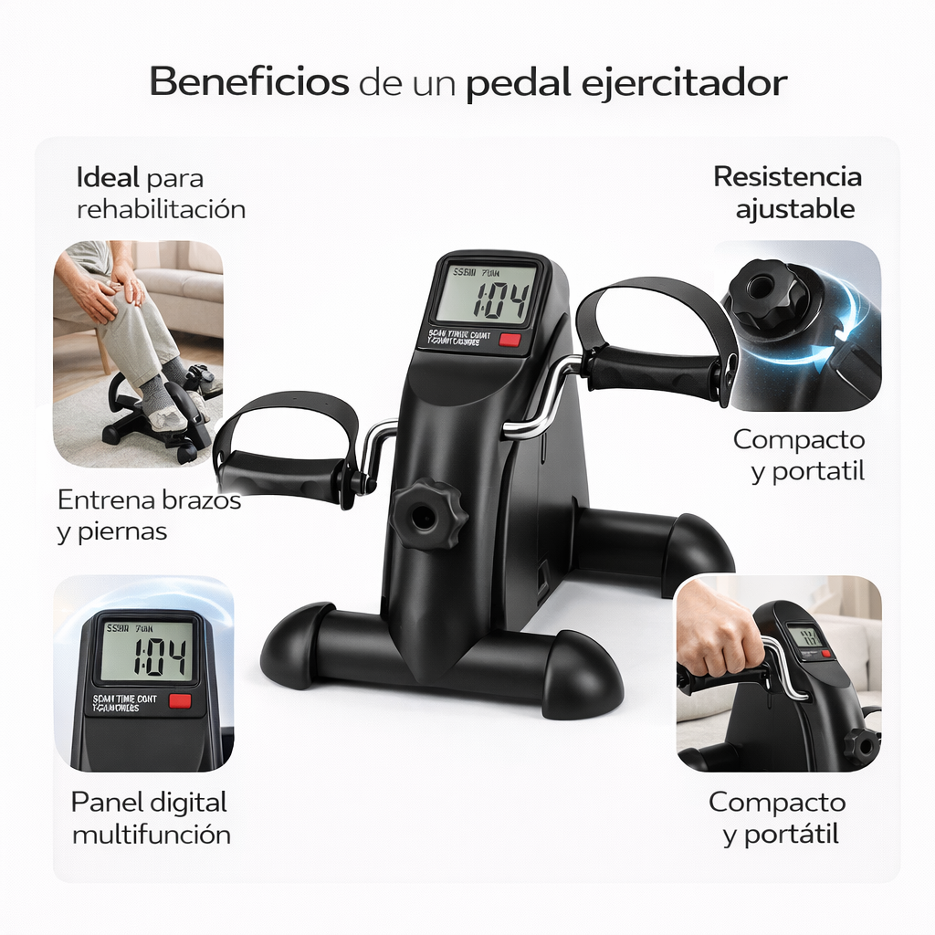 Pedal Ejercitador con Panel Digital | Rehabilitación y Cardio en Casa