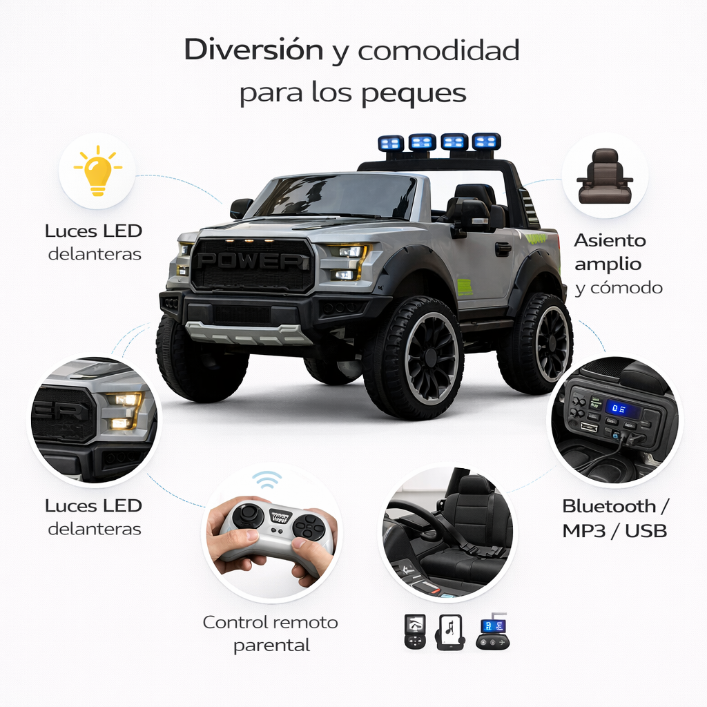 Carro a Batería Grande Ford F150 | Control Remoto | Envío GRATIS