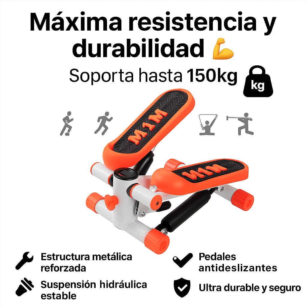 Mini Stepper / Escaladora / Pedal Ejercitador con Bandas de Resistencia | Envío GRATIS Ecuador