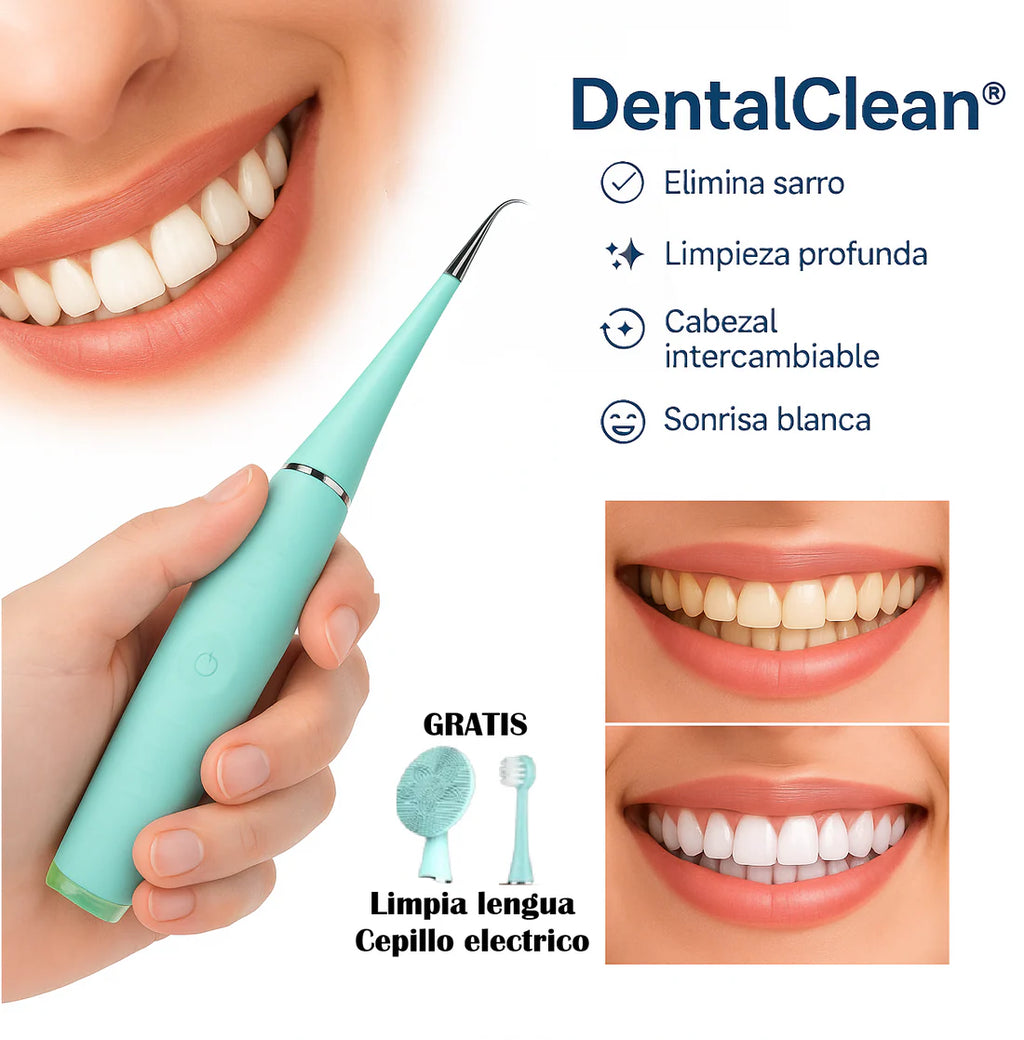 🦷 DentalClean® – Quita Sarro Eléctrico con Eliminador de Placa + Cabezal Intercambiable