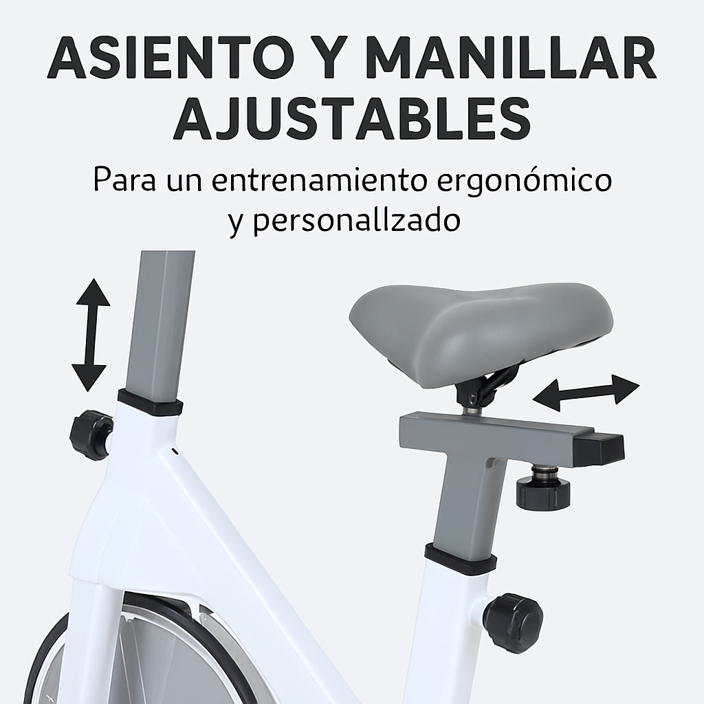 🏋️‍♂️ Bicicleta de Spinning Profesional TF BIKE 89 🚴‍♀️ | Resistencia Total y Confort Ajustable
