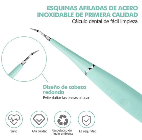 🦷 DentalClean® – Quita Sarro Eléctrico con Eliminador de Placa + Cabezal Intercambiable