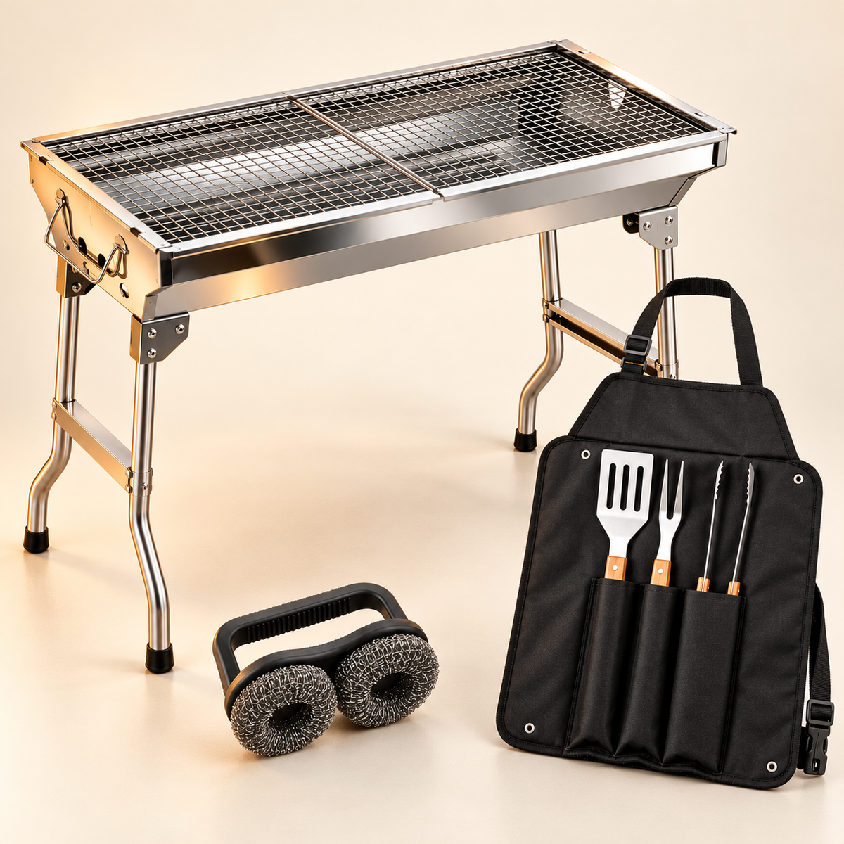 Parrilla Grande Plegable FIORENZA GRILL 75 | Acero Inoxidable 304
