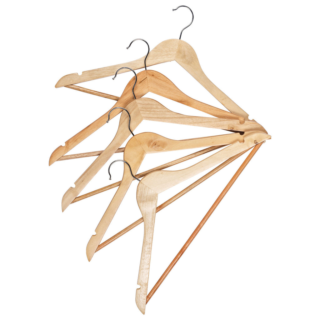 Armadores de Madera Premium con Gancho Giratorio – Pack por Docena (Modelo Triangular)